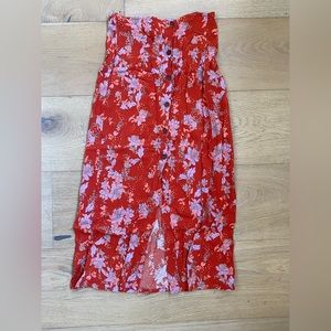 Free people floral midi skirt